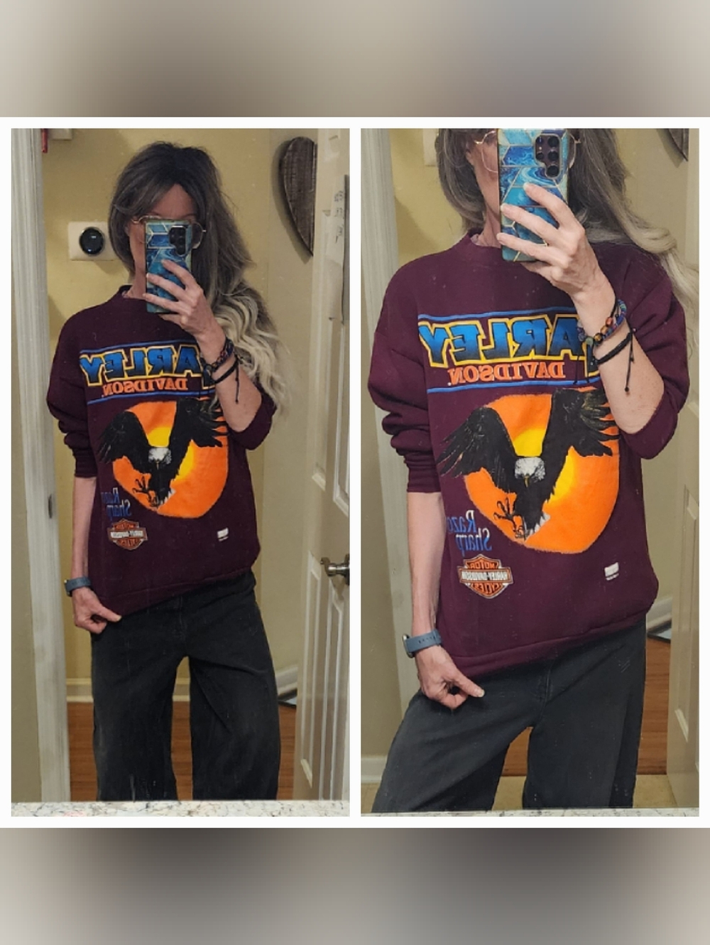 Rare Vintage Harley Davidson Sweatshirt Mens Or Womens